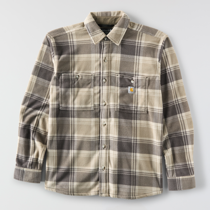 Carhartt Petoskey Loose Long Sleeve Printed Shirt Gray Dunes
