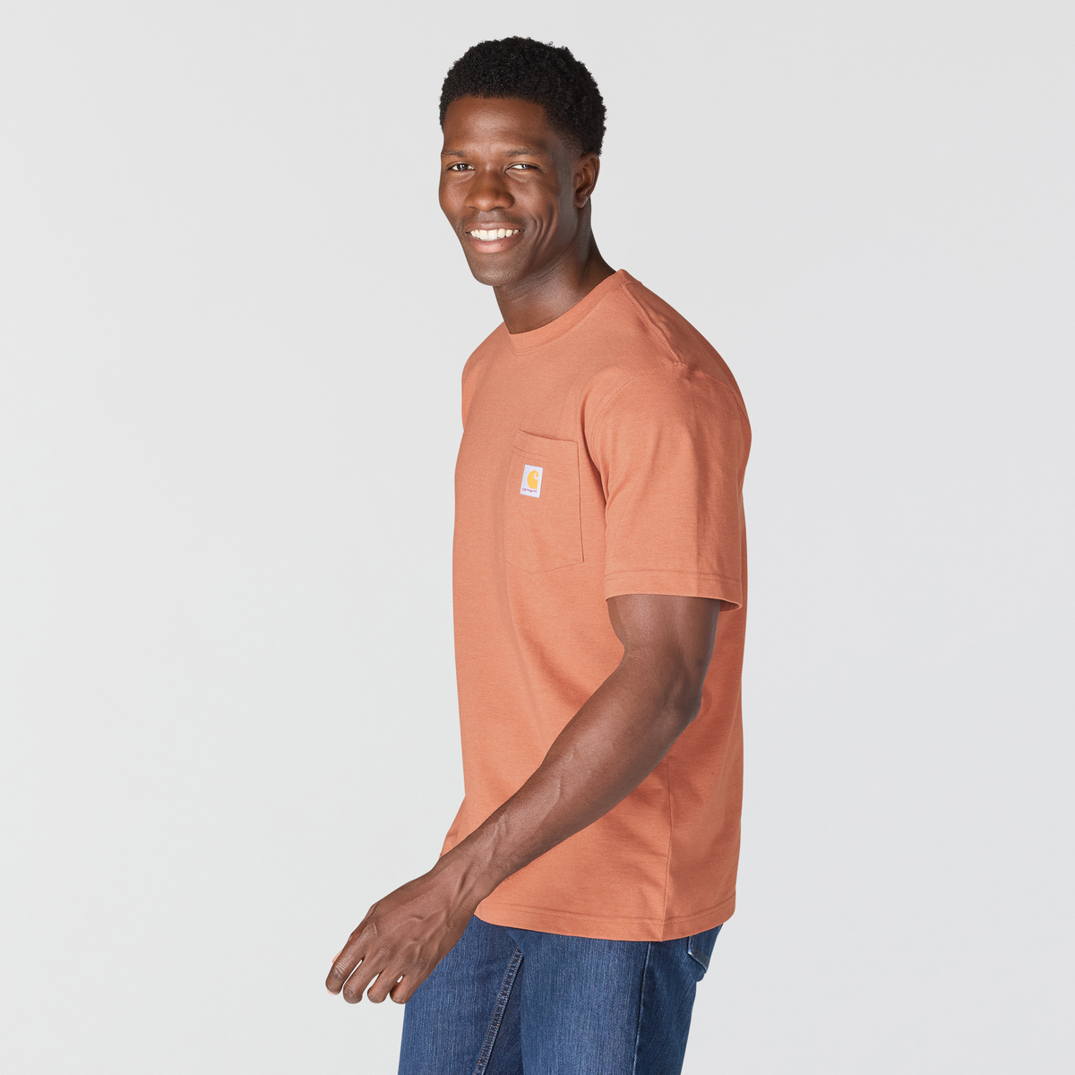 Carhartt Irvine Relaxed Duck Landscape Graphic T-Shirt Worn Brick Heather