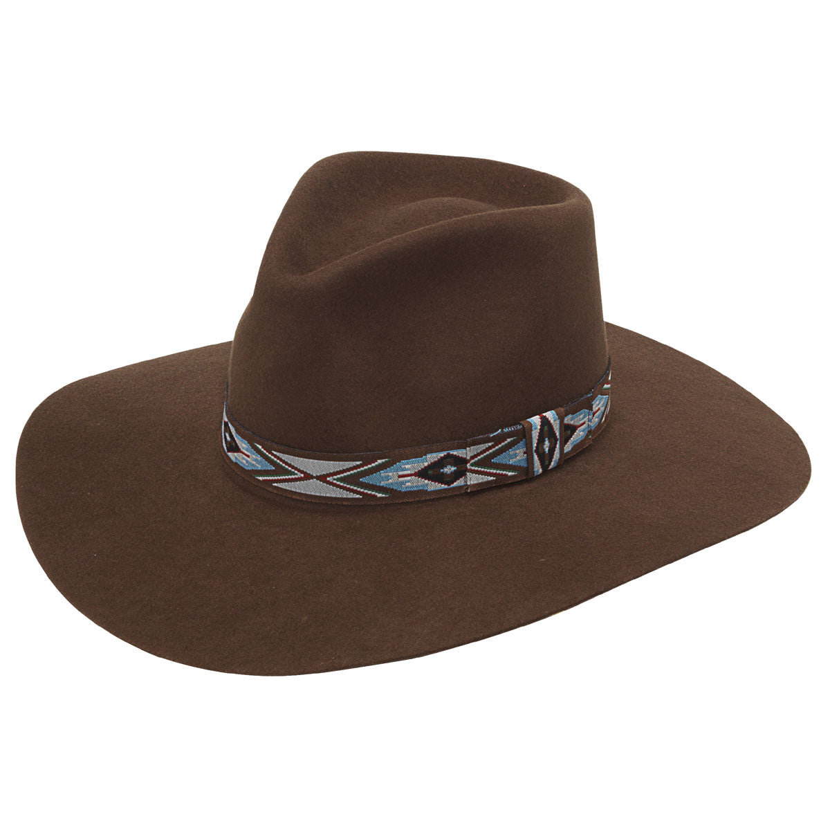 Twisted Pinch Front Wool Hat Brown