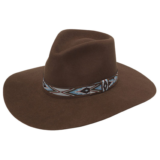 Twisted Pinch Front Wool Hat Brown