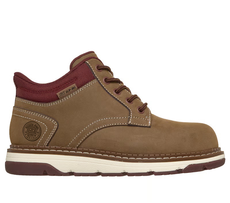 Skechers Slip Ins Flex Boot Fallow Brown Composite Toe EH