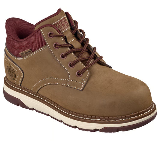 Skechers Slip Ins Flex Boot Fallow Brown Composite Toe EH