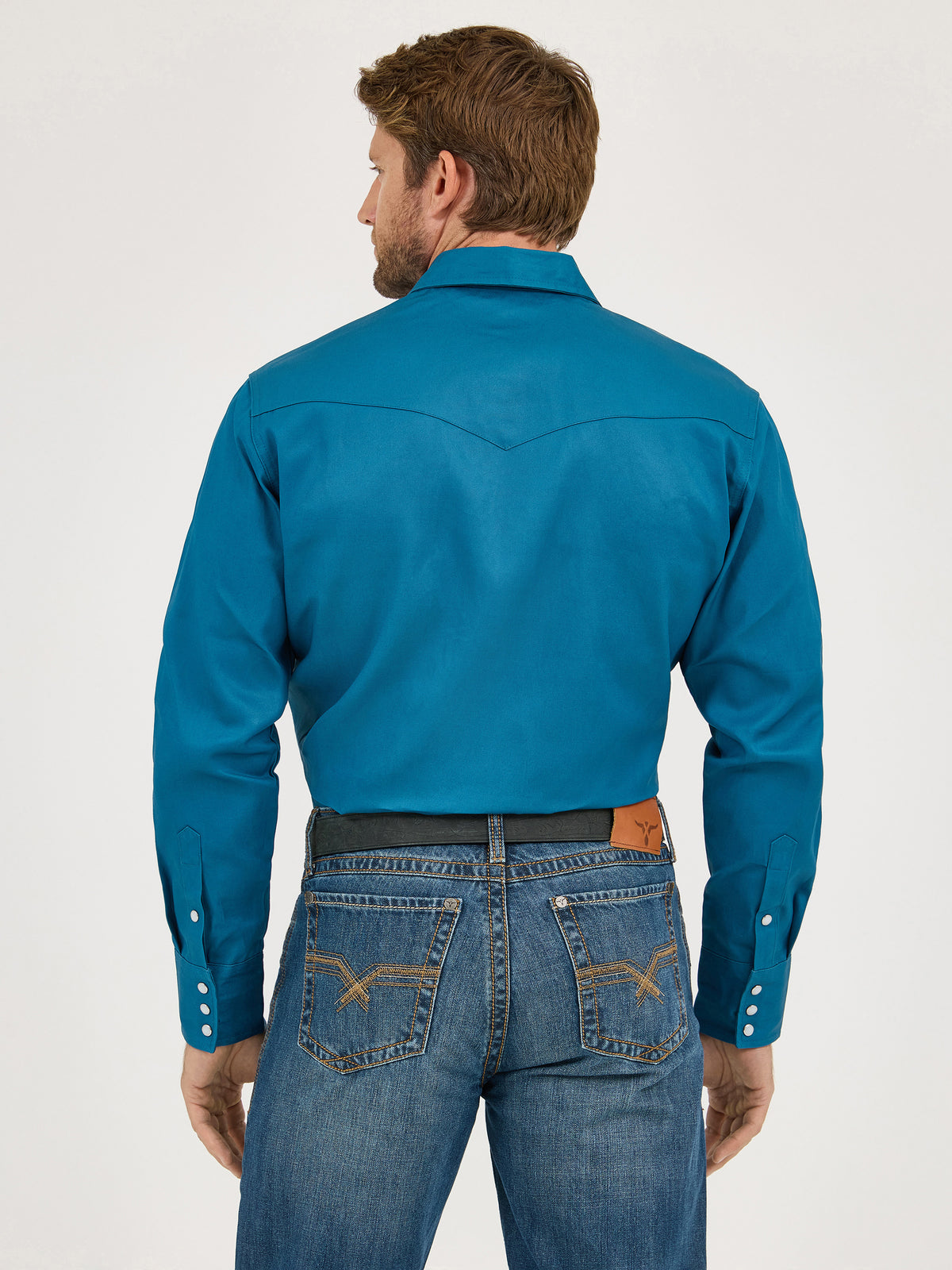 Wrangler Cowboy Cut Canvas Shirt Blue
