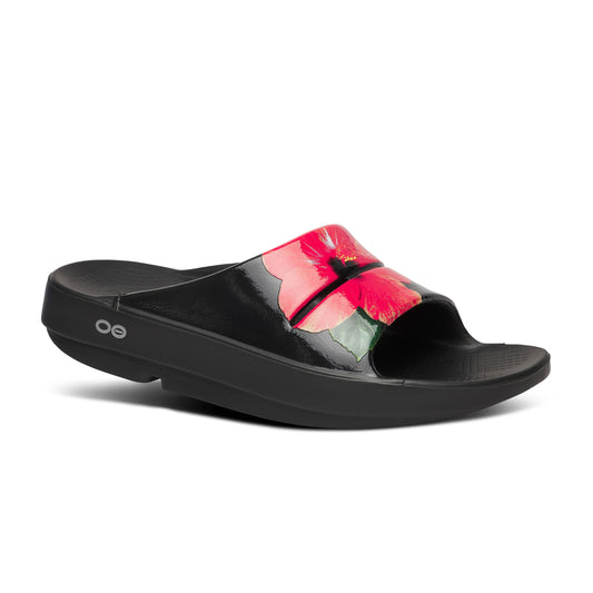 Oofos Ooahh Slide Pop Hibiscus