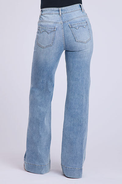 Stetson Medium Wash High Rise Wide leg Jeans
