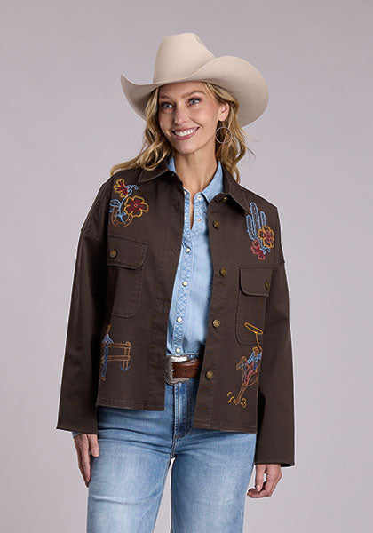 Stetson Stretch Twill Western Embroidered Jacket