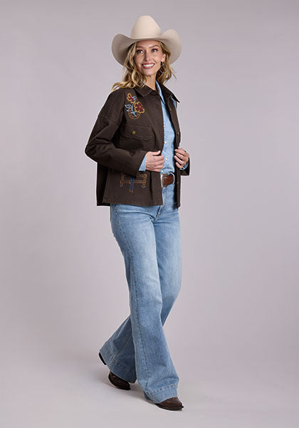Stetson Stretch Twill Western Embroidered Jacket