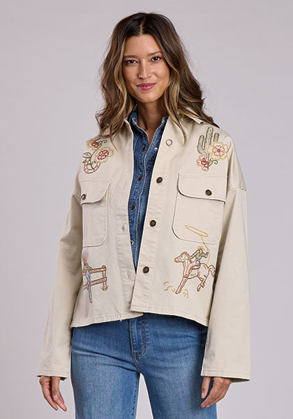 Stetson Embroidered Khaki Twill Jacket