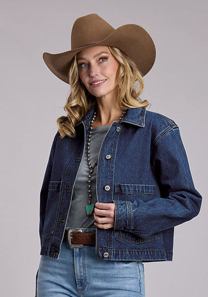 Stetson Cropped Dark Denim Jacket