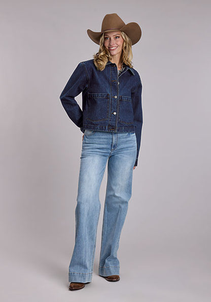 Stetson Cropped Dark Denim Jacket
