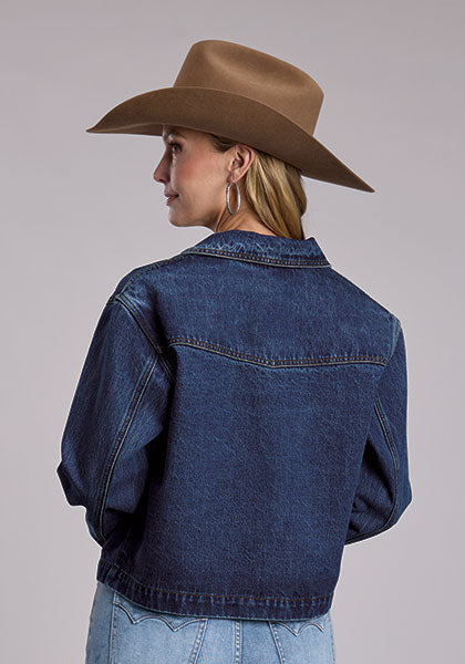 Stetson Cropped Dark Denim Jacket