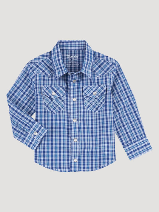Wrangler Baby Shirt Blue Plaid