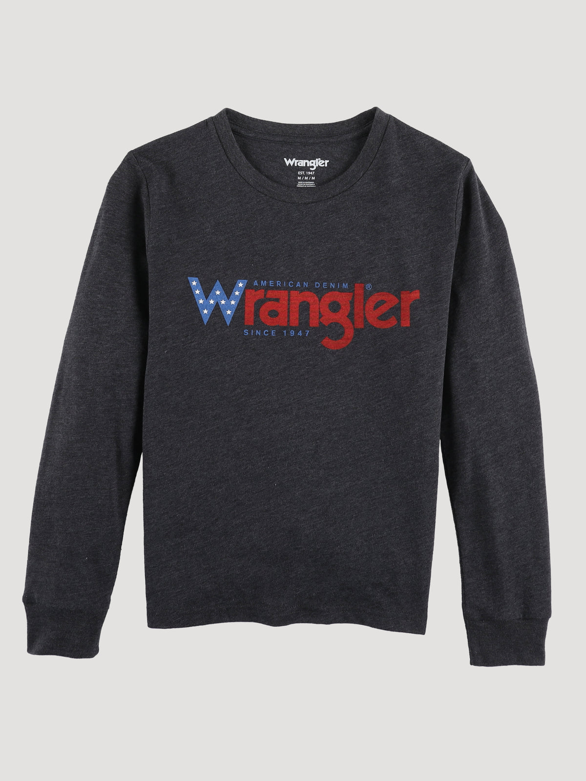 Wrangler Americana Long Sleeve Tee Charcoal
