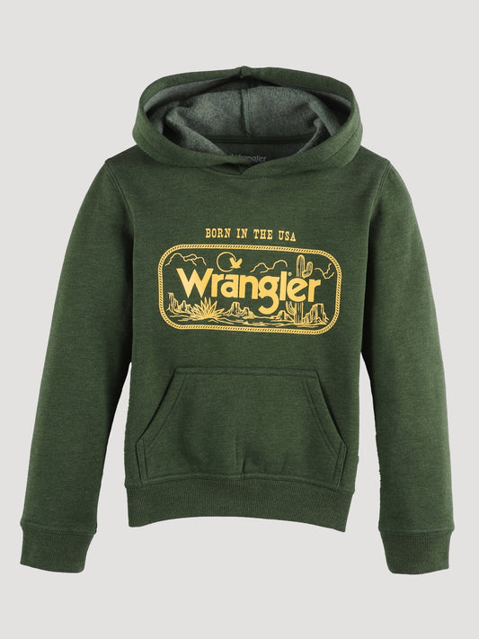 Wrangler Western Hoodie Black Forest Heather