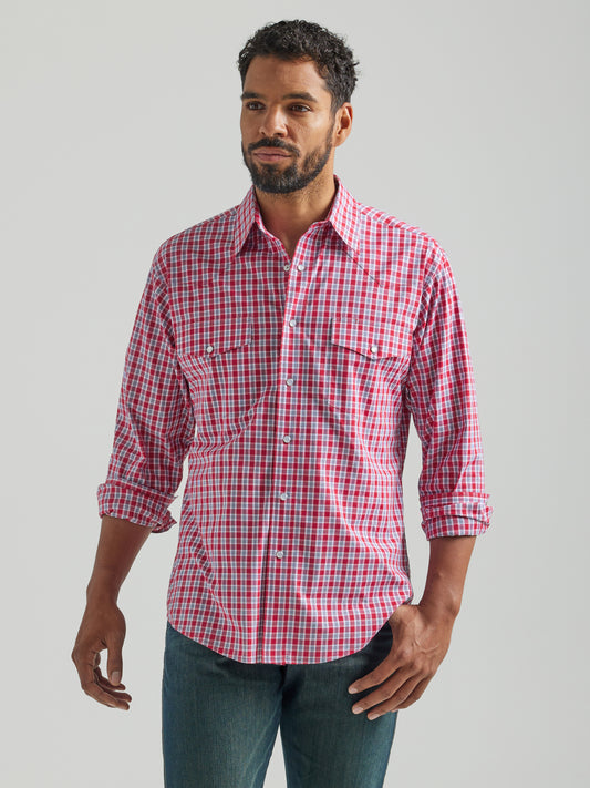 Wrangler Wrinkle Resist Red Plaid