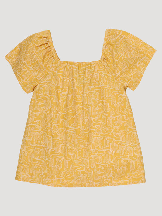 Wrangler Yellow Boot Print Top