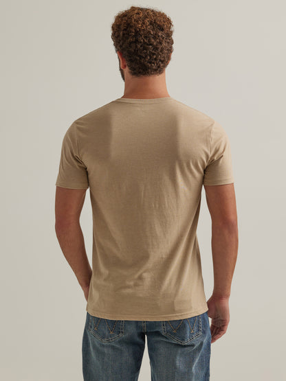 Wrangler Short Sleeve Logo Tee Trench Coat Heather
