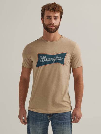 Wrangler Short Sleeve Logo Tee Trench Coat Heather