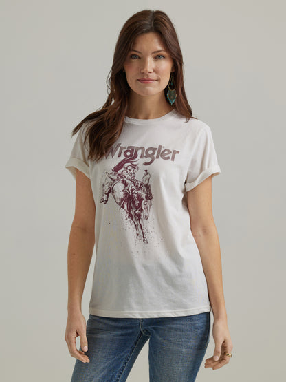 Wrangler Retro Short Sleeve Tee Marshmallow Heather