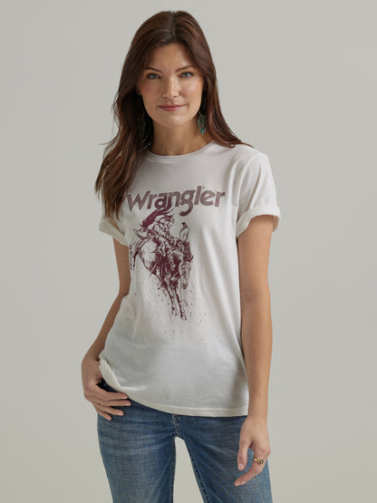 Wrangler Retro Short Sleeve Tee Marshmallow Heather