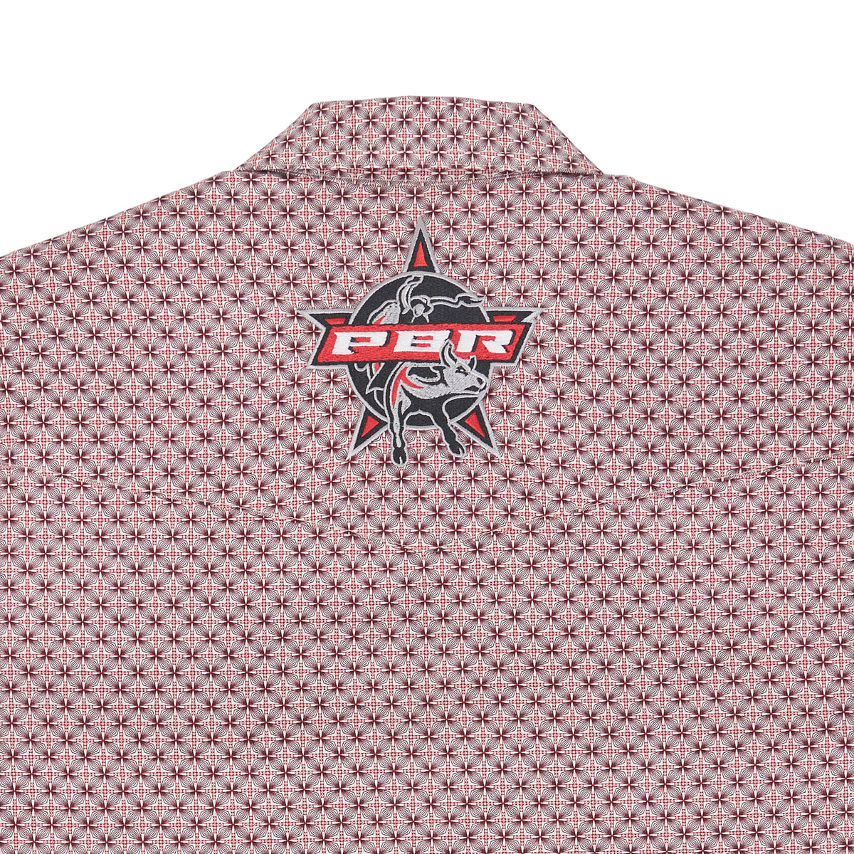 Wrangler PBR Long Sleeve Snap Shirt Red Rodeo