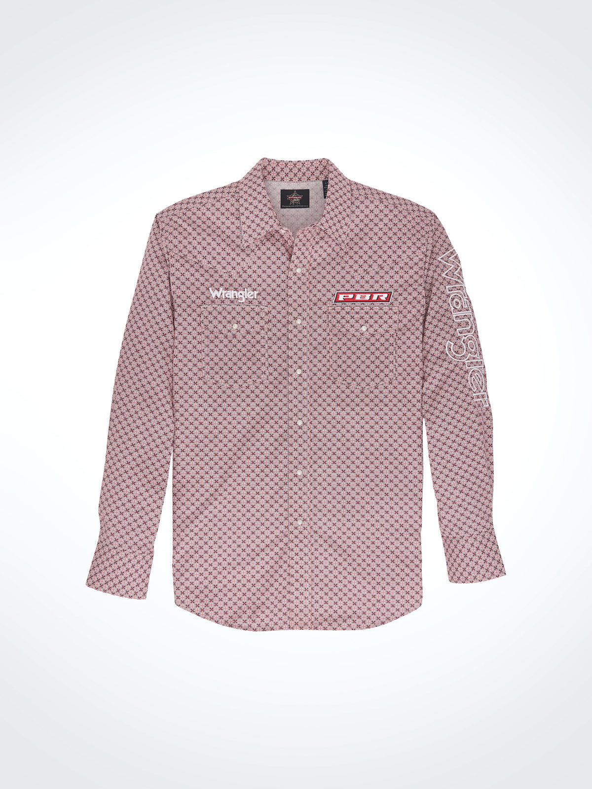 Wrangler PBR Long Sleeve Snap Shirt Red Rodeo