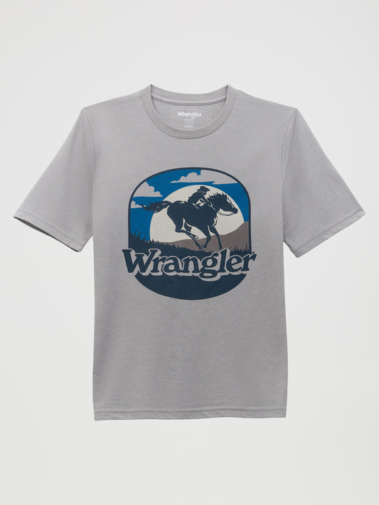 Wrangler Horse Tee Gray Heather