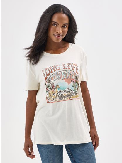 Wrangler Long Live Cowboys Boyfriend Fit Tee