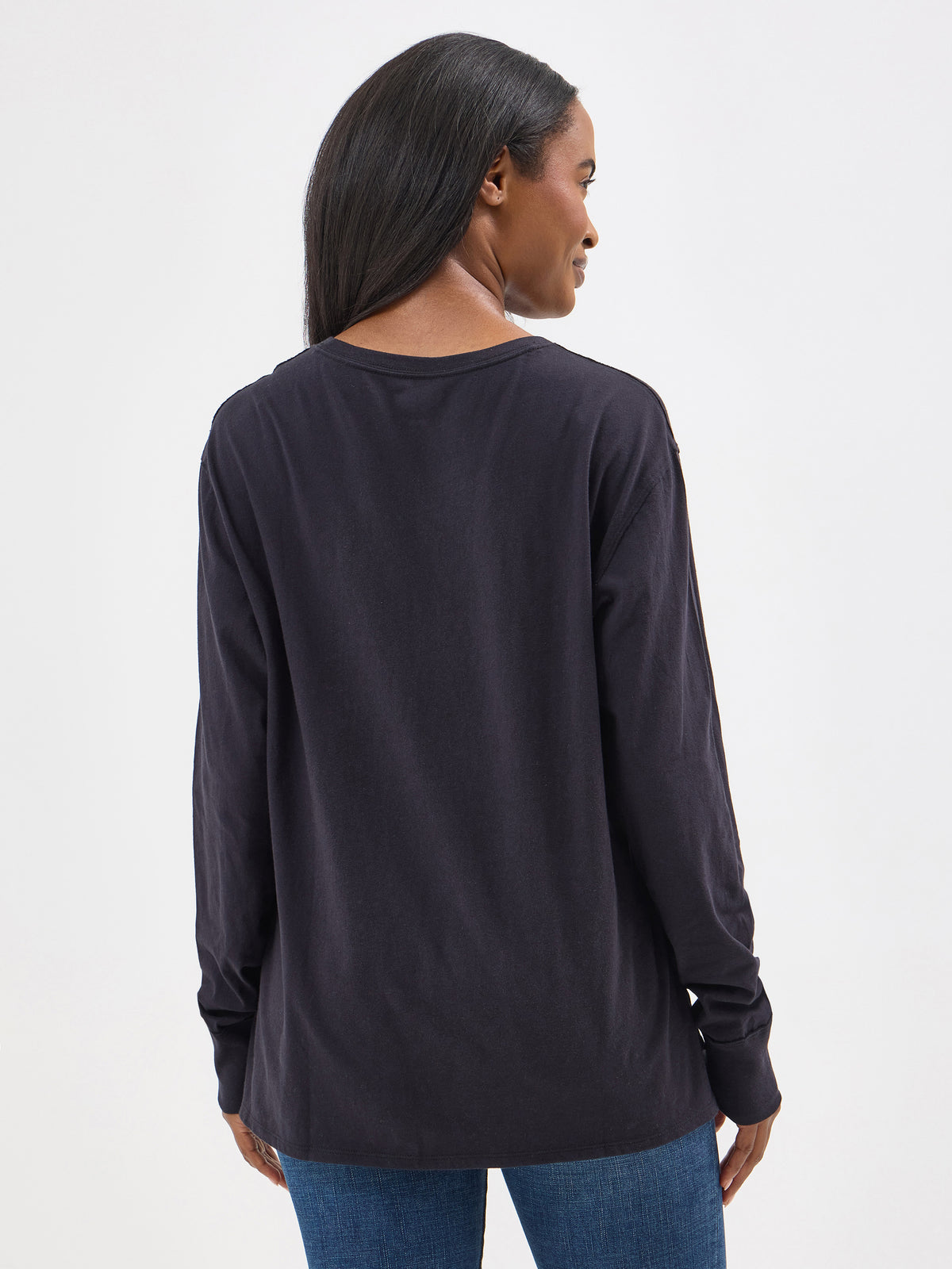 Wrangler Barn Free Long Sleeve Tee Black