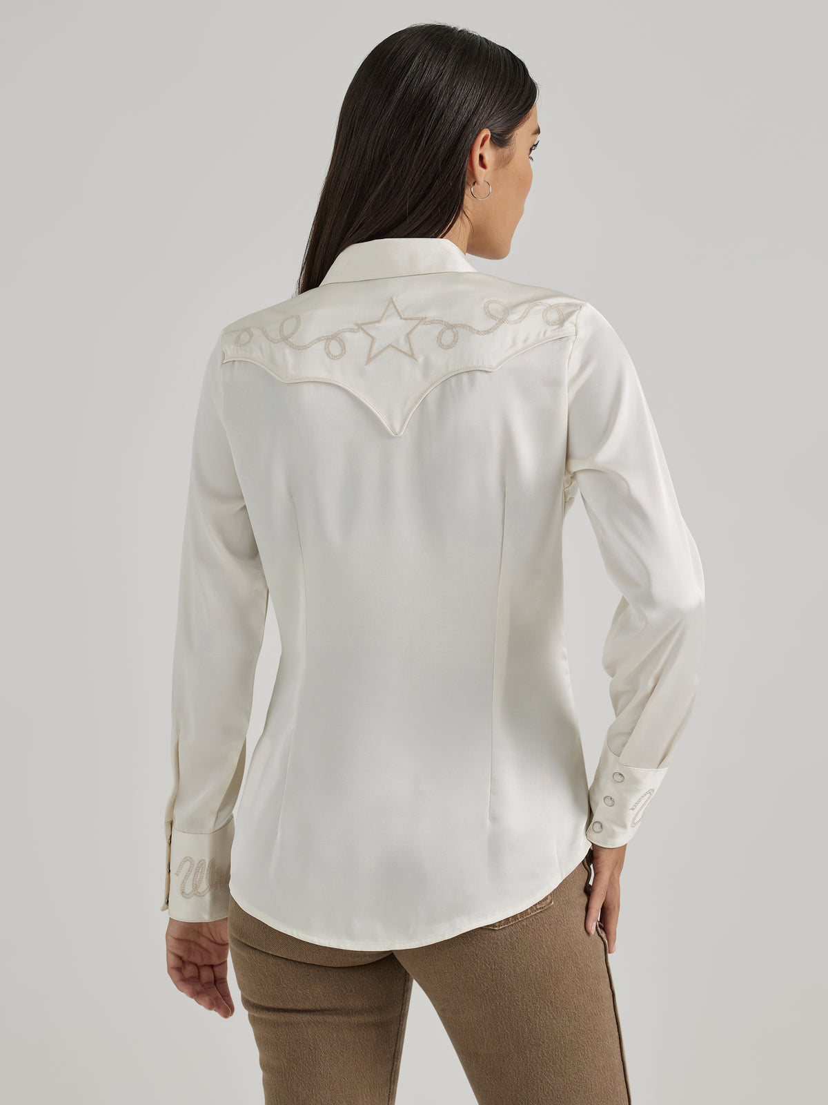 Wrangler Retro Party Western Top Cream