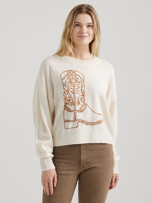 Wrangler Boot Sweater White
