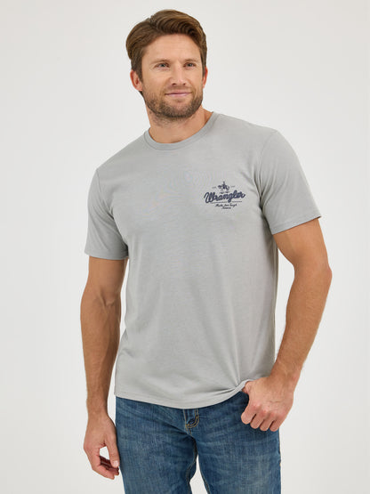 Wrangler Logo Tee Limestone Heather