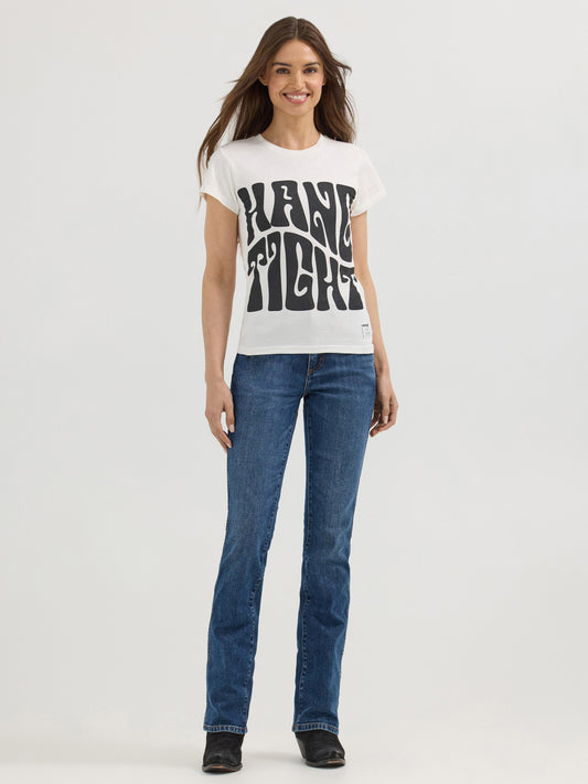 Wrangler X Lainey Hang Tight Band Tee White