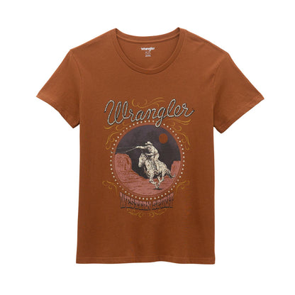 Wrangler Graphic Tee Boyfriend Fit Cacao Nibs