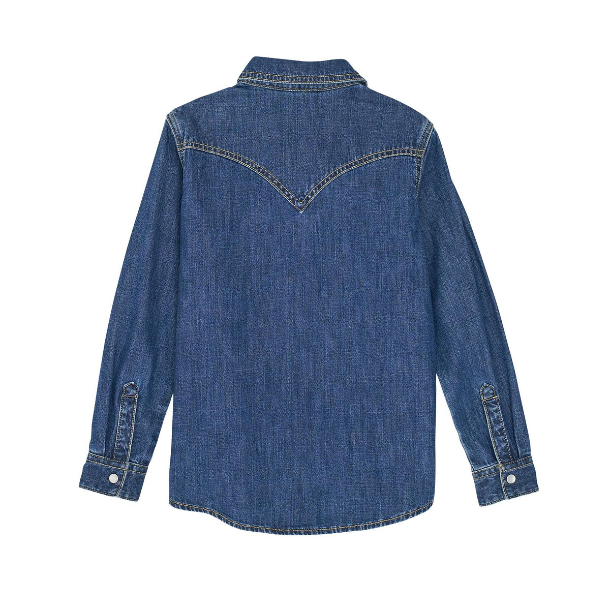 Wrangler Girls Western Snap Shirt Dark Denim