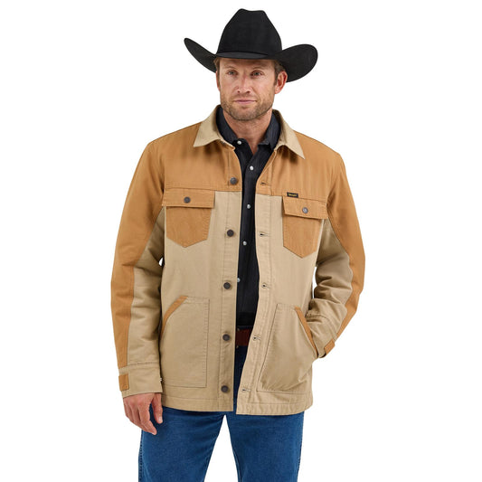 Wrangler Mixed Canvas Chore Coat Chipmunk