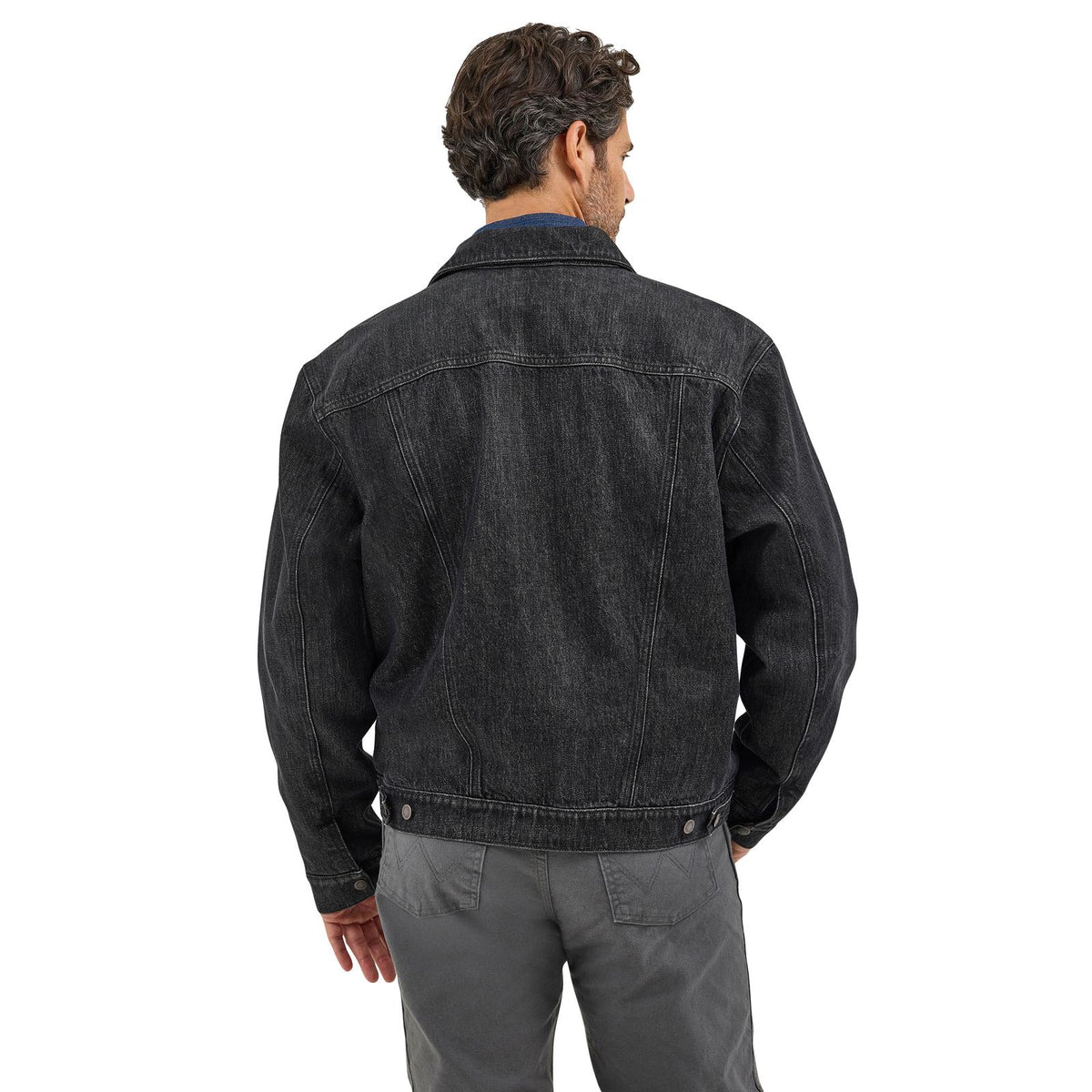 Wrangler Lined Denim Jacket Washed Black