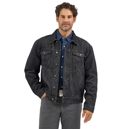 Wrangler Lined Denim Jacket Washed Black