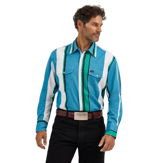 Wrangler Brushpopper Blue Multi Stripe