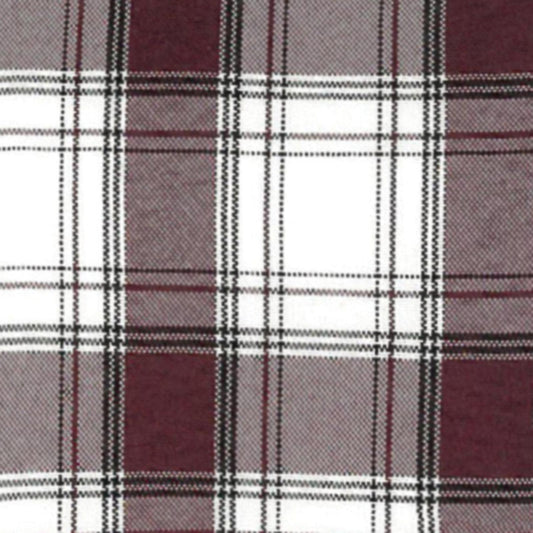 Wrangler Performance Wine/Whit Plaid Long Sleeve Shirt