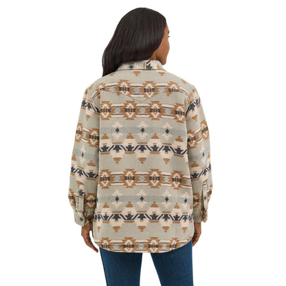 Wrangler Retro Quilt Lined Jacquard Shacket Green