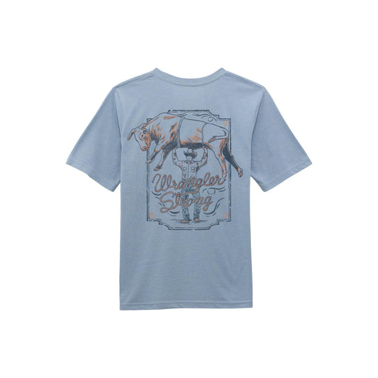 Wrangler Boys Short Sleeve T-Shirt Ashley Blue Heather