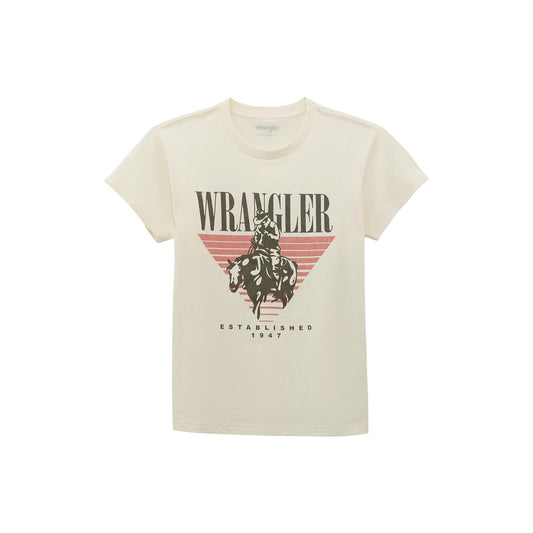 Wrangler Retro Short Sleeve Graphic T-Shirt Regular Fit Whisper White