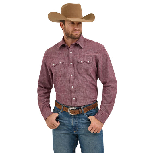 Wrangler® X Cody Johnson Long Sleeve Shirt Classic Fit Snaps Fig