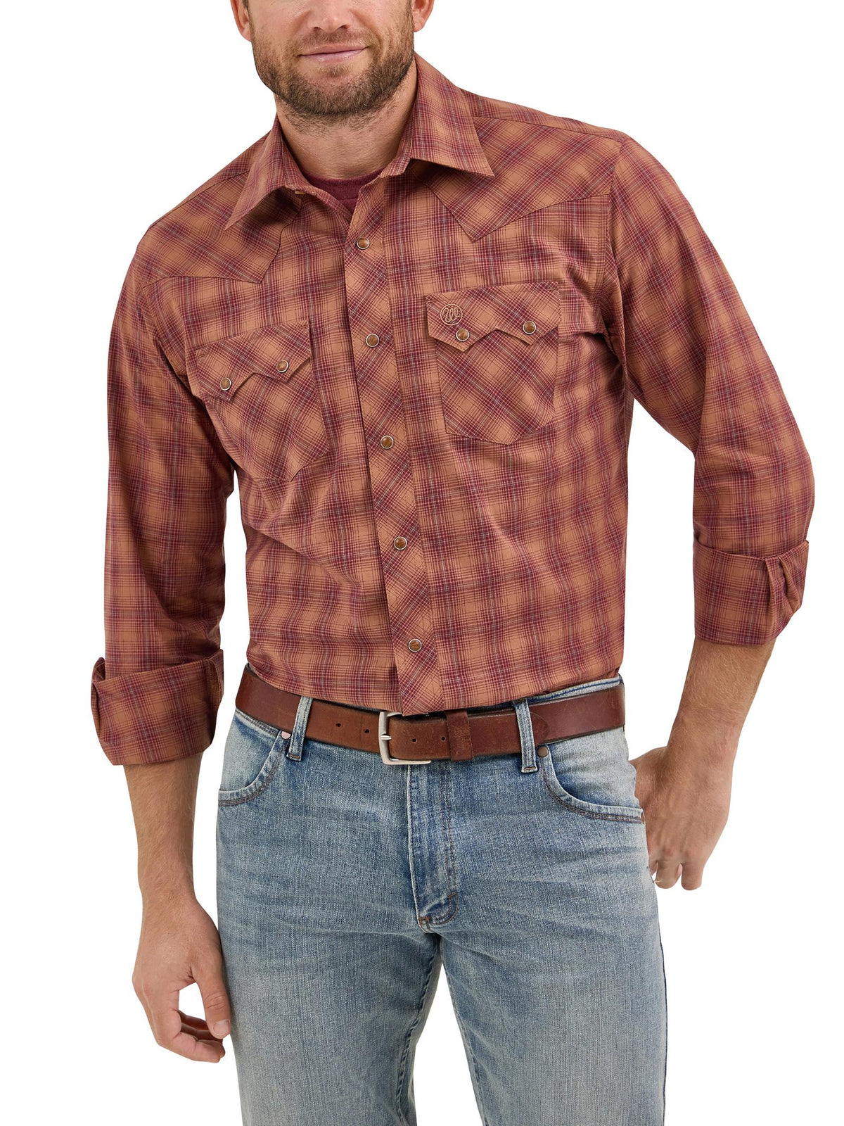 Wrangler Retro Long Sleeve Shirt Modern Fit Rawhide