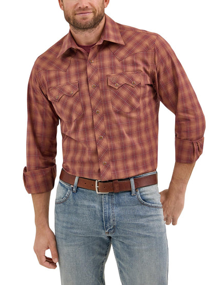 Wrangler Retro Long Sleeve Shirt Modern Fit Rawhide