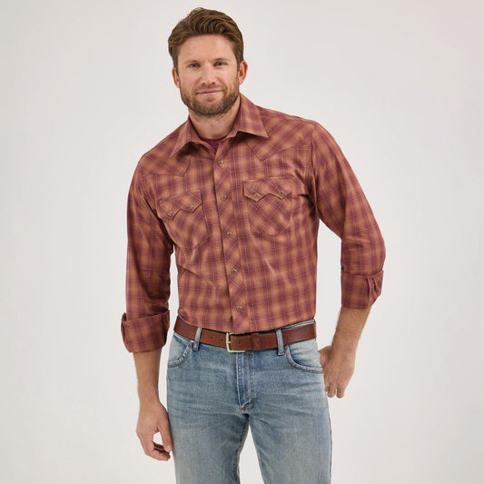 Wrangler Retro Long Sleeve Shirt Modern Fit Rawhide