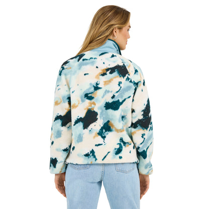 Wrangler Retro Americana Sherpa Snap Pullover Blue Multi
