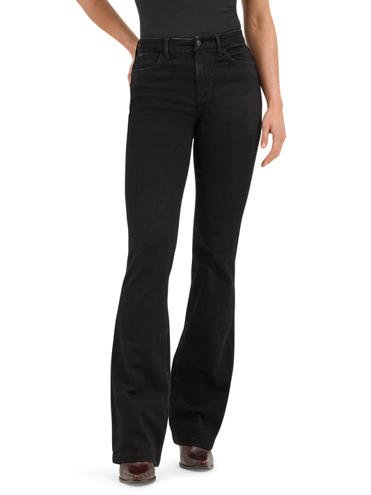 Wrangler Bespoke High Rise Bootcut Jean Black