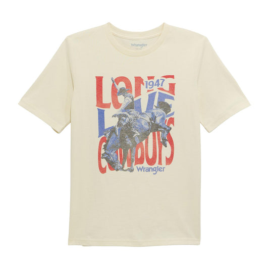 Wrangler Kids Short Sleeve Graphic T-Shirt Antique White